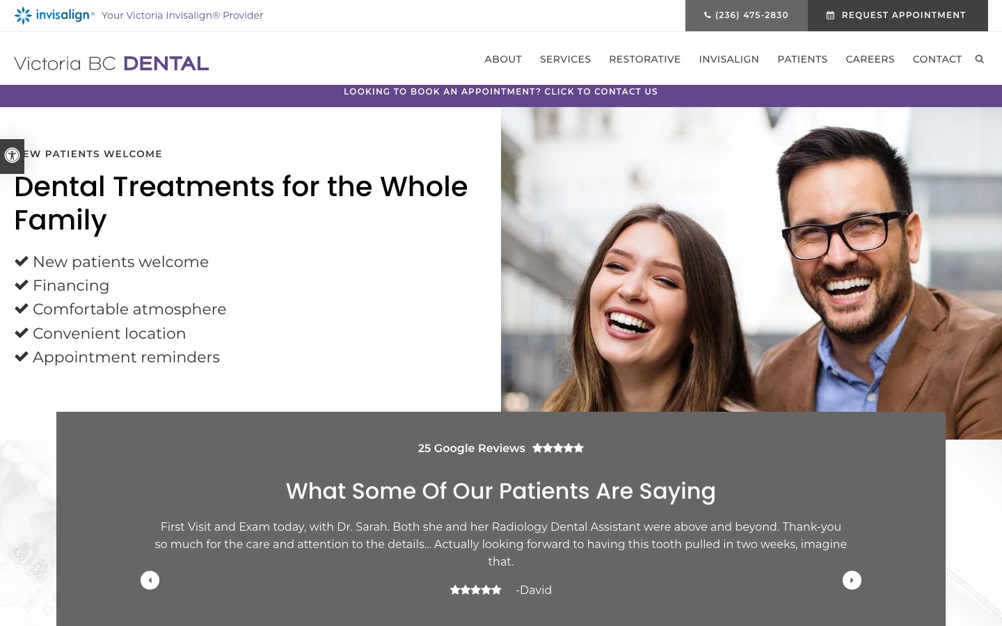 The current homepage
